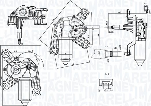 Magneti Marelli 064070800010 - Stikla tīrītāju motors www.autospares.lv