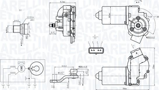 Magneti Marelli 064371900010 - Stikla tīrītāju motors www.autospares.lv