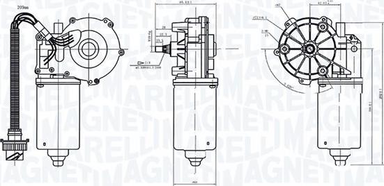 Magneti Marelli 064373200010 - Stikla tīrītāju motors www.autospares.lv