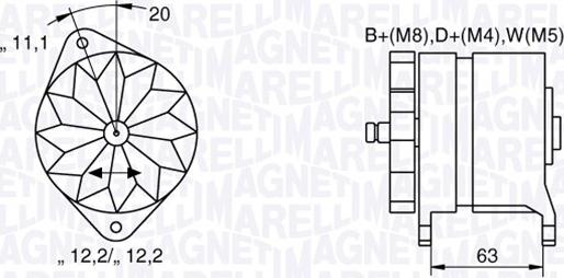 Magneti Marelli 063534690480 - Генератор www.autospares.lv