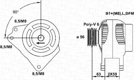 Magneti Marelli 063533489010 - Alternator www.autospares.lv