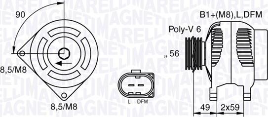 Magneti Marelli 063533250010 - Alternator www.autospares.lv