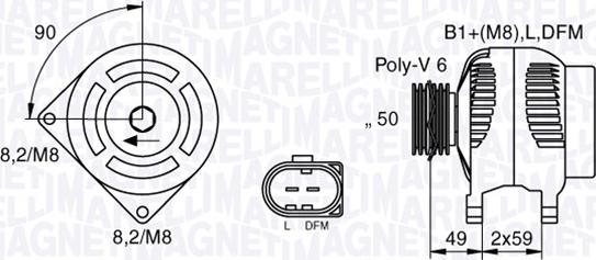 Magneti Marelli 063533250130 - Генератор www.autospares.lv