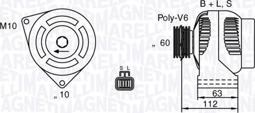 Magneti Marelli 063532622010 - Ģenerators autospares.lv