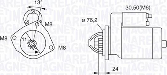 Magneti Marelli 063521090110 - Starteris www.autospares.lv