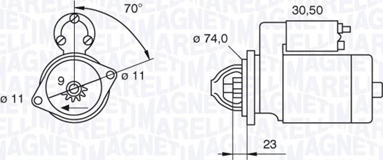 Magneti Marelli 063521090350 - Starteris autospares.lv