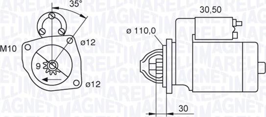 Magneti Marelli 063521093440 - Starteris www.autospares.lv