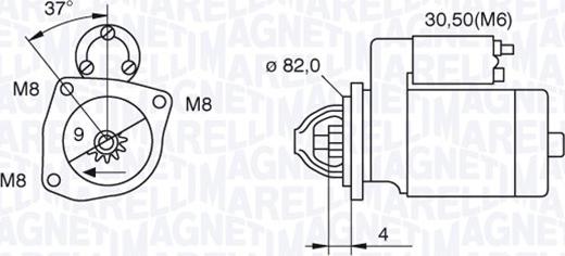 Magneti Marelli 063521093000 - Starter www.autospares.lv