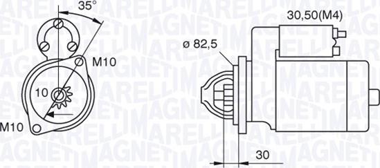 Magneti Marelli 063521092500 - Starter www.autospares.lv