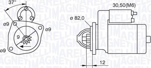 Magneti Marelli 063521082040 - Starteris www.autospares.lv