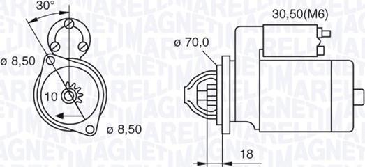 Magneti Marelli 063521082170 - Starter www.autospares.lv