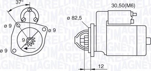 Magneti Marelli 063521082390 - Starteris autospares.lv