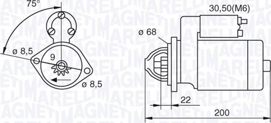 Magneti Marelli 063521074920 - Starteris autospares.lv