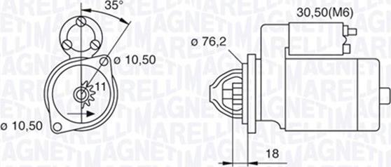 Magneti Marelli 063521070460 - Starteris www.autospares.lv