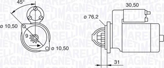 Magneti Marelli 063521070580 - Starteris www.autospares.lv