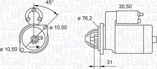 Magneti Marelli 063521070240 - Starteris autospares.lv