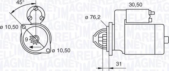 Magneti Marelli 063521150350 - Starteris www.autospares.lv