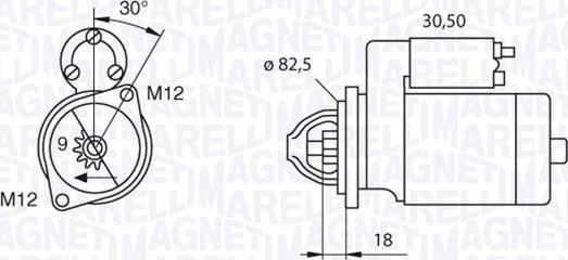 Magneti Marelli 063521101380 - Starteris autospares.lv