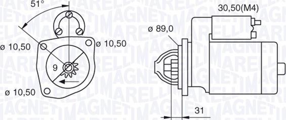 Magneti Marelli 063522300060 - Стартер www.autospares.lv