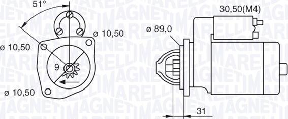 Magneti Marelli 063522310050 - Стартер www.autospares.lv