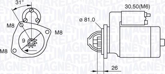 Magneti Marelli 063522230130 - Starteris autospares.lv