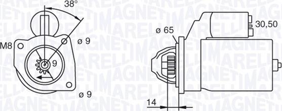 Magneti Marelli 063101015010 - Starteris autospares.lv