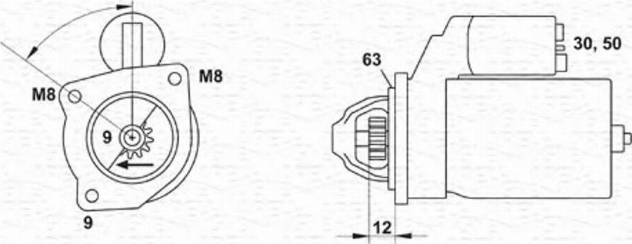 Magneti Marelli 063103023010 - Starteris www.autospares.lv