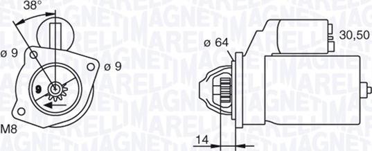 Magneti Marelli 063102003010 - Starteris autospares.lv