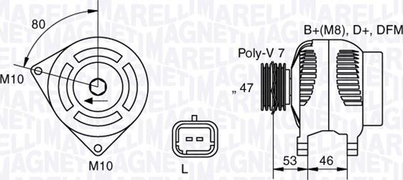 Magneti Marelli 063341734010 - Alternator www.autospares.lv