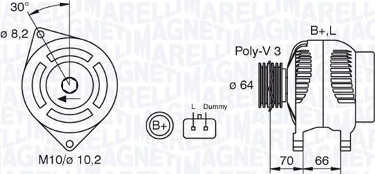 Magneti Marelli 063310506010 - Генератор www.autospares.lv