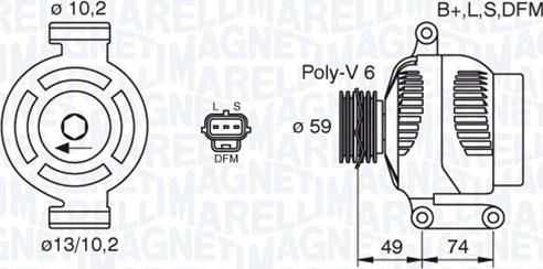 Magneti Marelli 063380005010 - Генератор www.autospares.lv