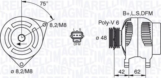 Magneti Marelli 063380008010 - Alternator www.autospares.lv