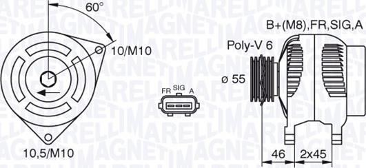 Magneti Marelli 063380002010 - Генератор www.autospares.lv