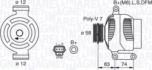 Magneti Marelli 063388502010 - Генератор www.autospares.lv