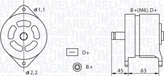 Magneti Marelli 063320060010 - Alternator www.autospares.lv