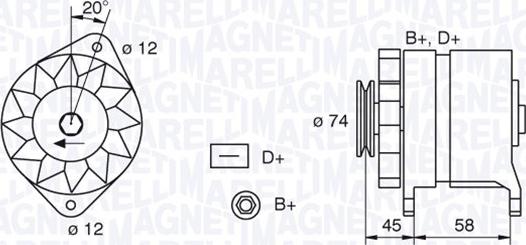 Magneti Marelli 063321409010 - Ģenerators autospares.lv