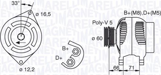 Magneti Marelli 063321606010 - Ģenerators autospares.lv