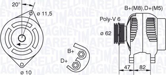 Magneti Marelli 063321615010 - Ģenerators www.autospares.lv