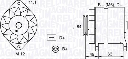 Magneti Marelli 063321044010 - Ģenerators autospares.lv