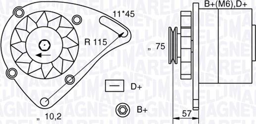 Magneti Marelli 063321000010 - Ģenerators autospares.lv