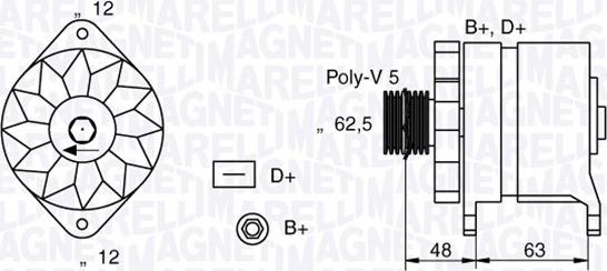Magneti Marelli 063321191010 - Alternator www.autospares.lv