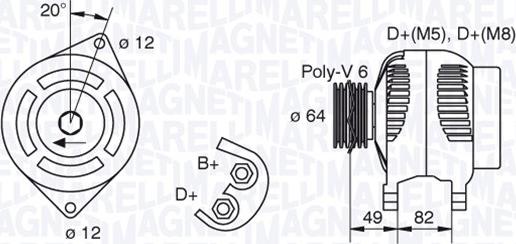 Magneti Marelli 063321854010 - Ģenerators autospares.lv