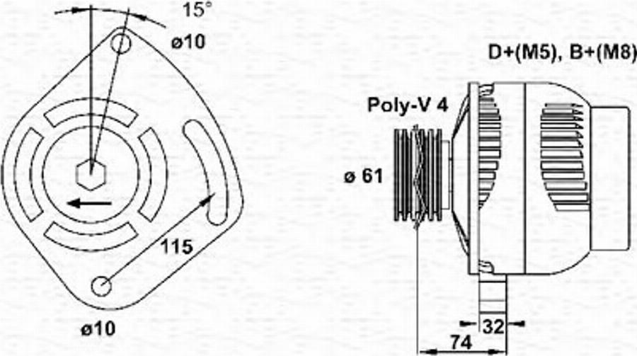 Magneti Marelli 063321863010 - Ģenerators autospares.lv