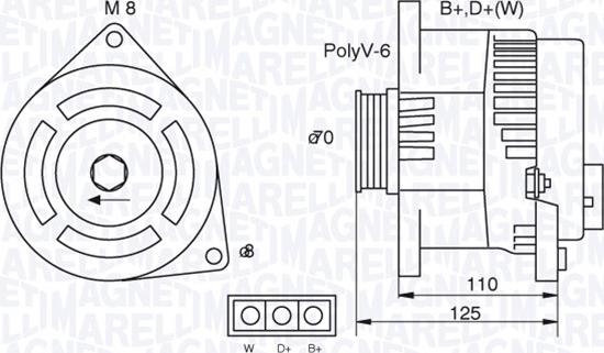 Magneti Marelli 063321346010 - Ģenerators autospares.lv