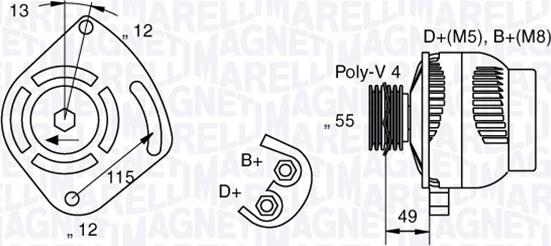 Magneti Marelli 063321715010 - Ģenerators www.autospares.lv