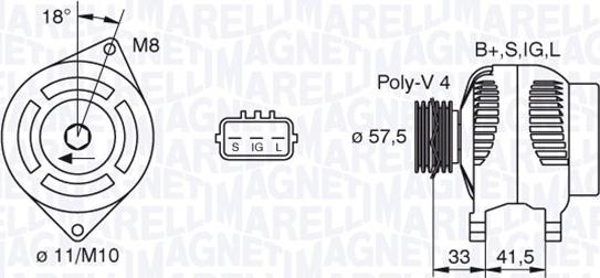 Magneti Marelli 063377442010 - Ģenerators autospares.lv