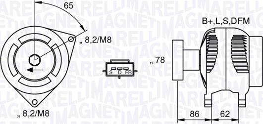 Magneti Marelli 063730011010 - Ģenerators autospares.lv