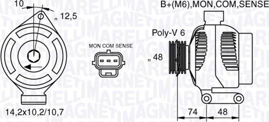 Magneti Marelli 063377410010 - Alternator www.autospares.lv