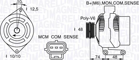 Magneti Marelli 063377411010 - Alternator www.autospares.lv