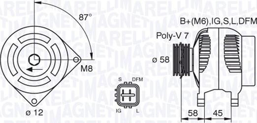 Magneti Marelli 063377435010 - Ģenerators autospares.lv